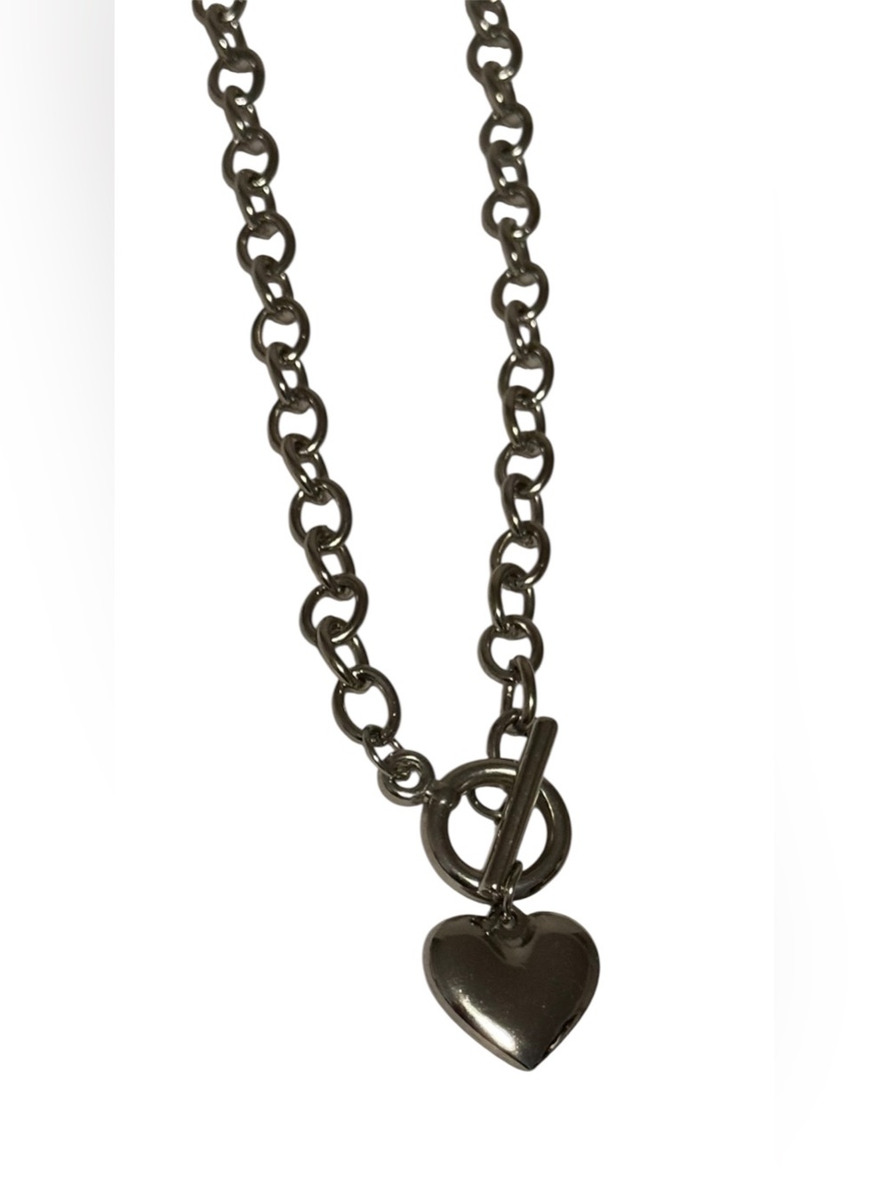 croft & barrow Gunmetal Heart Toggle Necklace